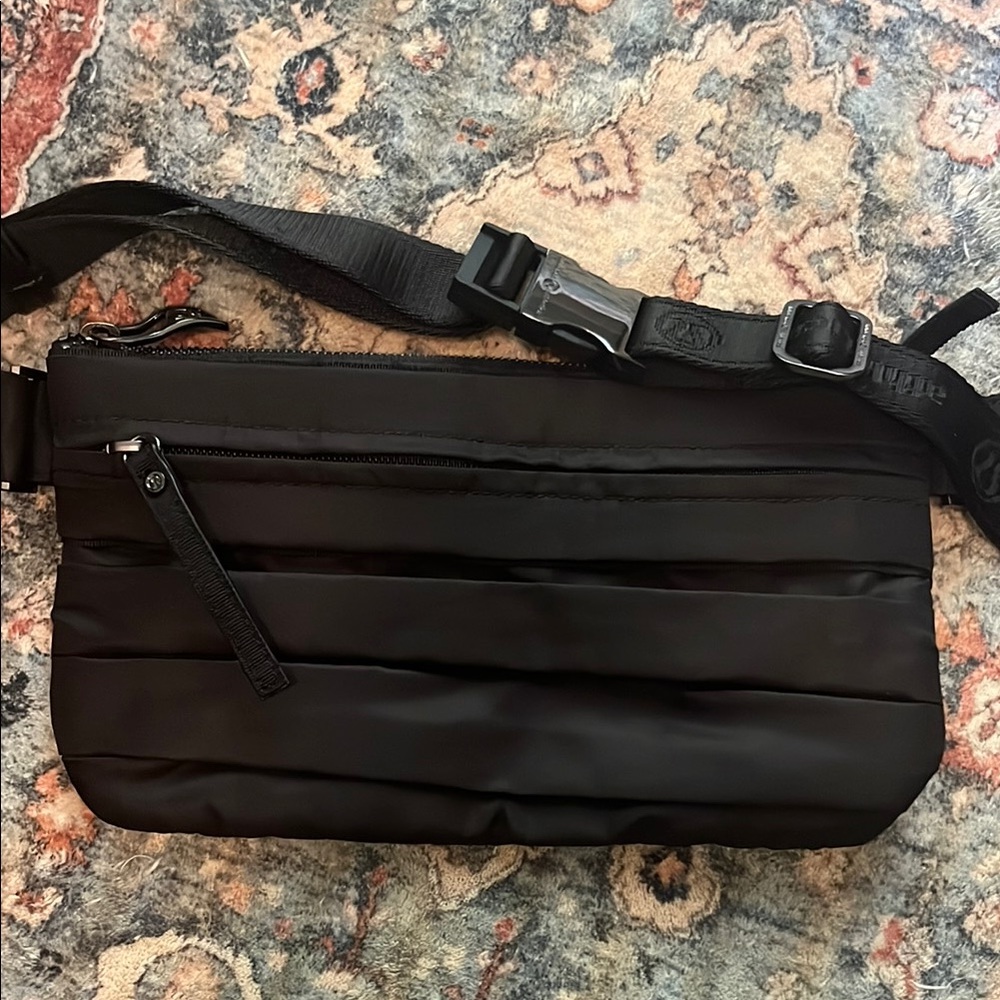 lululemon athletica Black Quilted Crossbody Bag